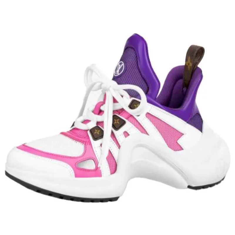 (WMNS) LOUIS VUITTON Archlight Sneakers 'White Pink Purple' 1A93YD sold by KicksCrew