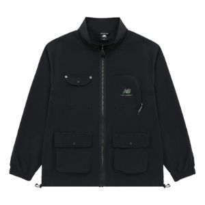 New Balance Logo Full-Zip Jacket 'Black' AMJ31322-BK sold by KicksCrew