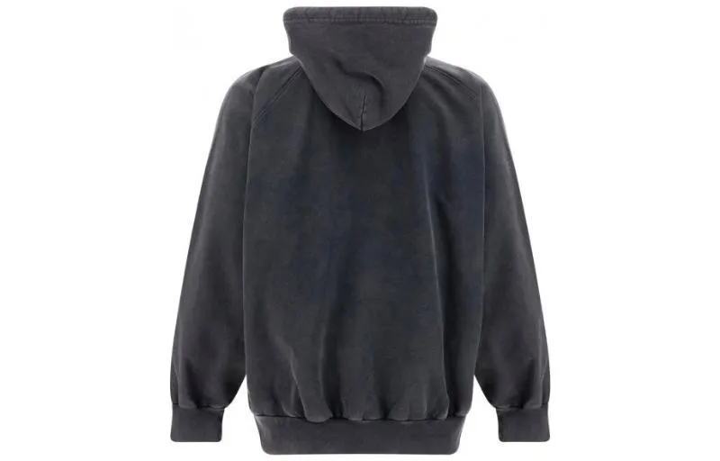 Balenciaga B Authentic Vintage Jersey Oversized Hoodie 'Washed Black' 697879TMVB11000 sold by KicksCrew product image thumbnail 2