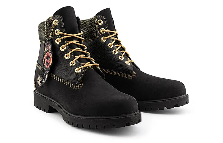(WMNS) Timberland Lunar New Year 6 Inch Lace Up Boots 'Black Nubuck' A28MBW sold by KicksCrew product image thumbnail 4