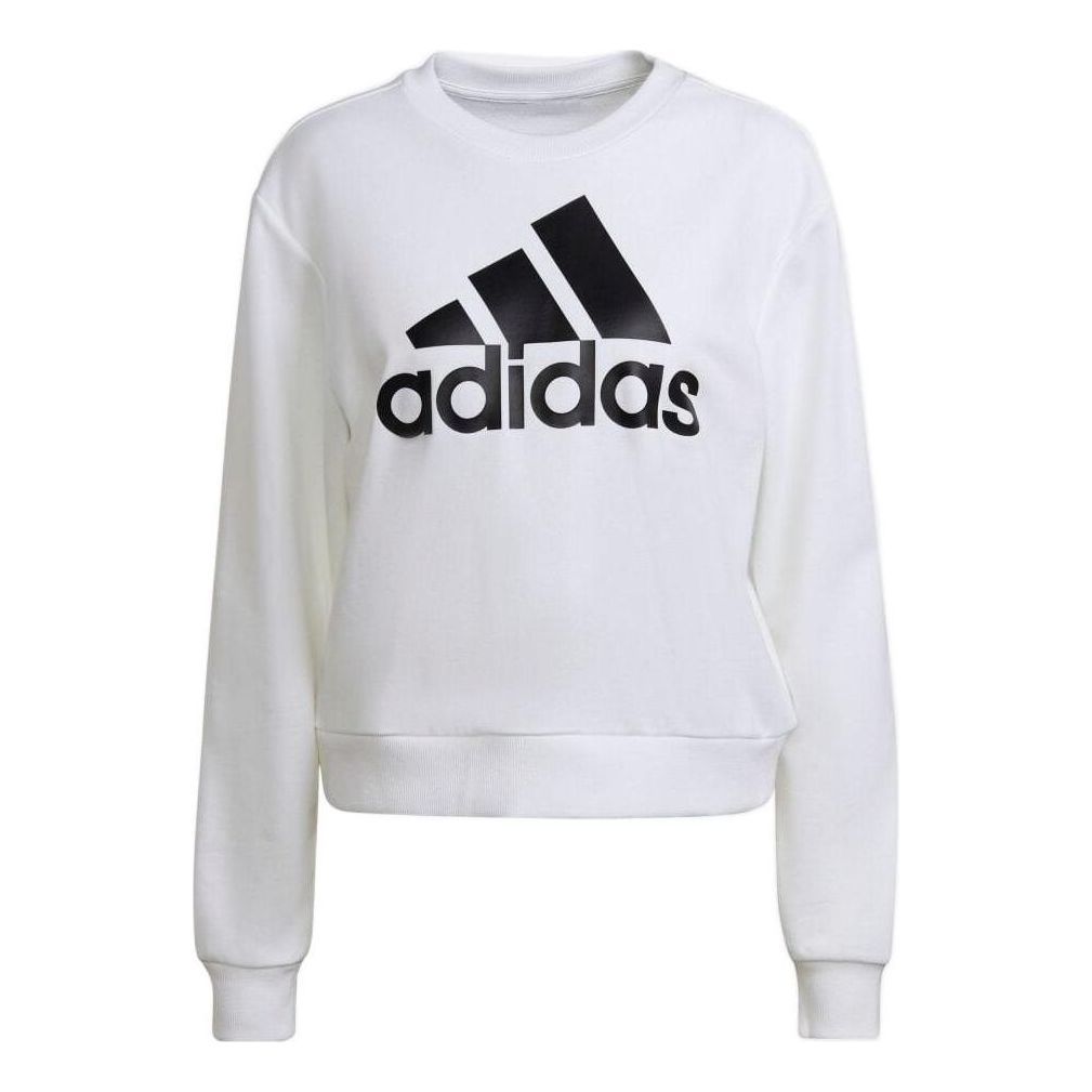 (WMNS) adidas Essentials Logo Loose Sweatshirt 'White' HD1783 sold by KicksCrew
