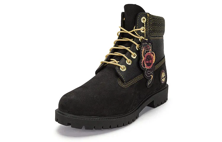 (WMNS) Timberland Lunar New Year 6 Inch Lace Up Boots 'Black Nubuck' A28MBW sold by KicksCrew product image thumbnail 3