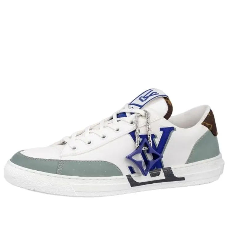 LOUIS VUITTON Charlie Sneakers 'White Green Blue' 1ABYVN sold by KicksCrew
