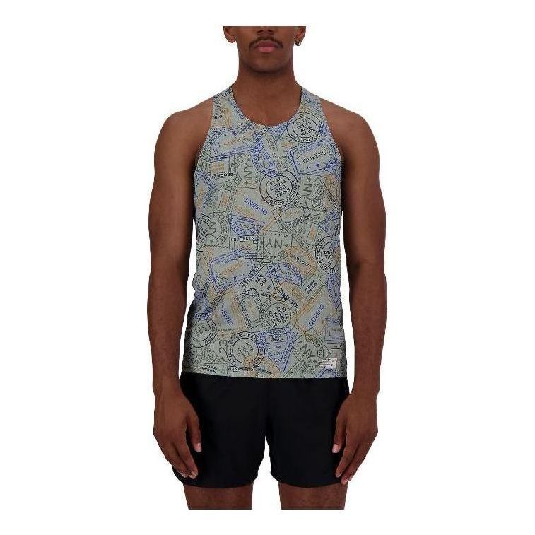 New Balance Run For Life Printed Singlet 'Grey Multi' MT33303Q-MLT sold by KicksCrew