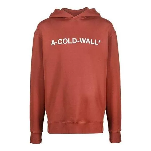 A-COLD-WALL* Logo-print Pullover Hoodie 'Red Orange' ACWMW083-BURE sold by KicksCrew