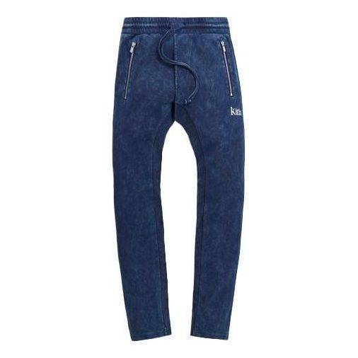 KITH Bleecker Crystal Wash Sweatpant 'Blue' KH6328-102-YC sold by KicksCrew