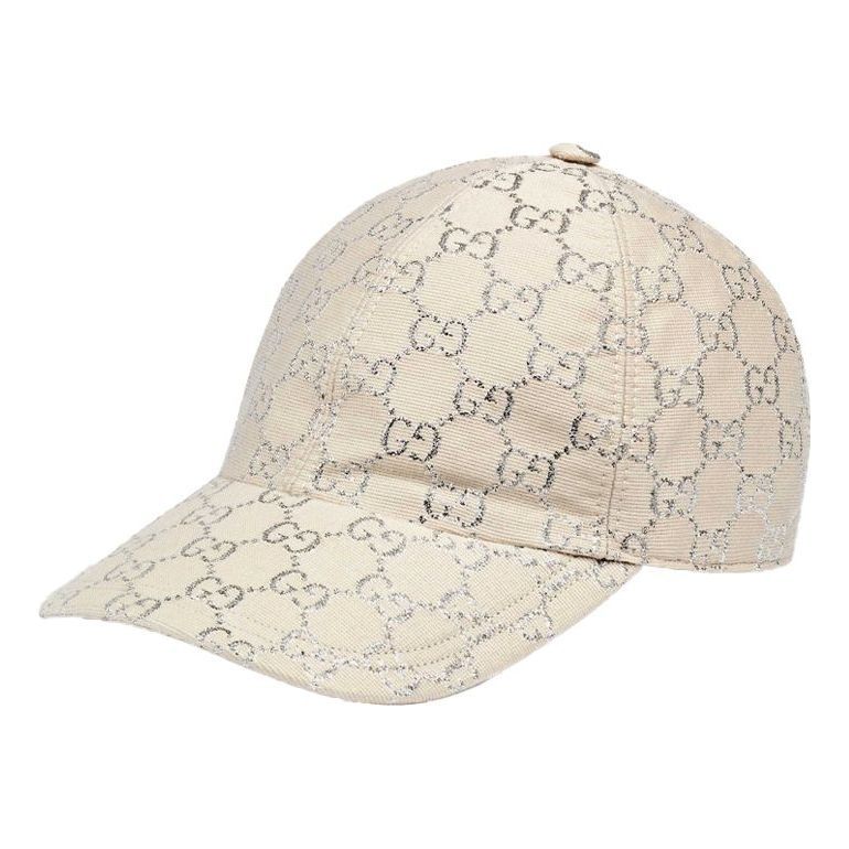(WMNS) Gucci GG Lamé Baseball Hat 'White' 631953-3HK75-9060 sold by KicksCrew