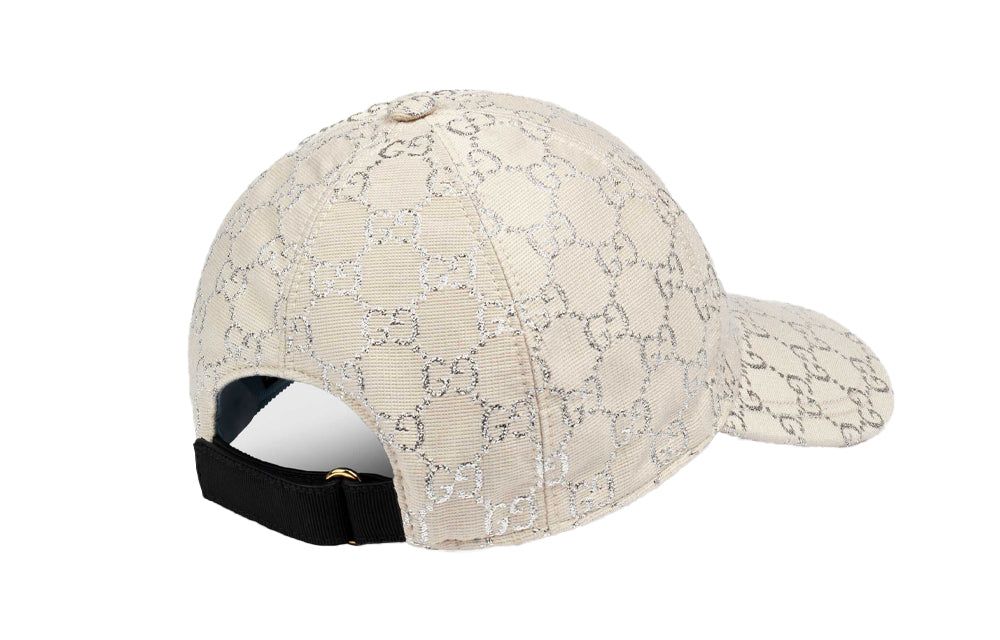 (WMNS) Gucci GG Lamé Baseball Hat 'White' 631953-3HK75-9060 sold by KicksCrew product image thumbnail 3