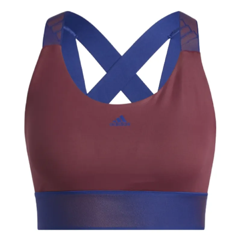 (WMNS) adidas Believe This Medium-Support Workout Bra 'Copper Blue' GR8080 sold by KicksCrew