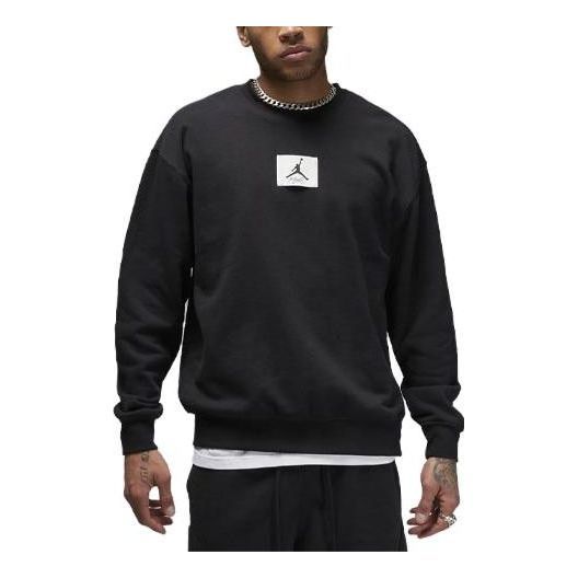 Air Jordan Essentials Fleece Crew-Neck Sweatshirt 'Black' FB6932-010 sold by KicksCrew