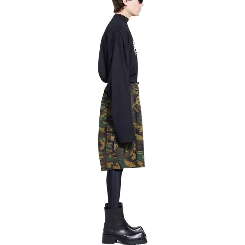 Balenciaga Camouflage Cargo Kick Shorts 'Green' 681257TKL142840 sold by KicksCrew product image thumbnail 5