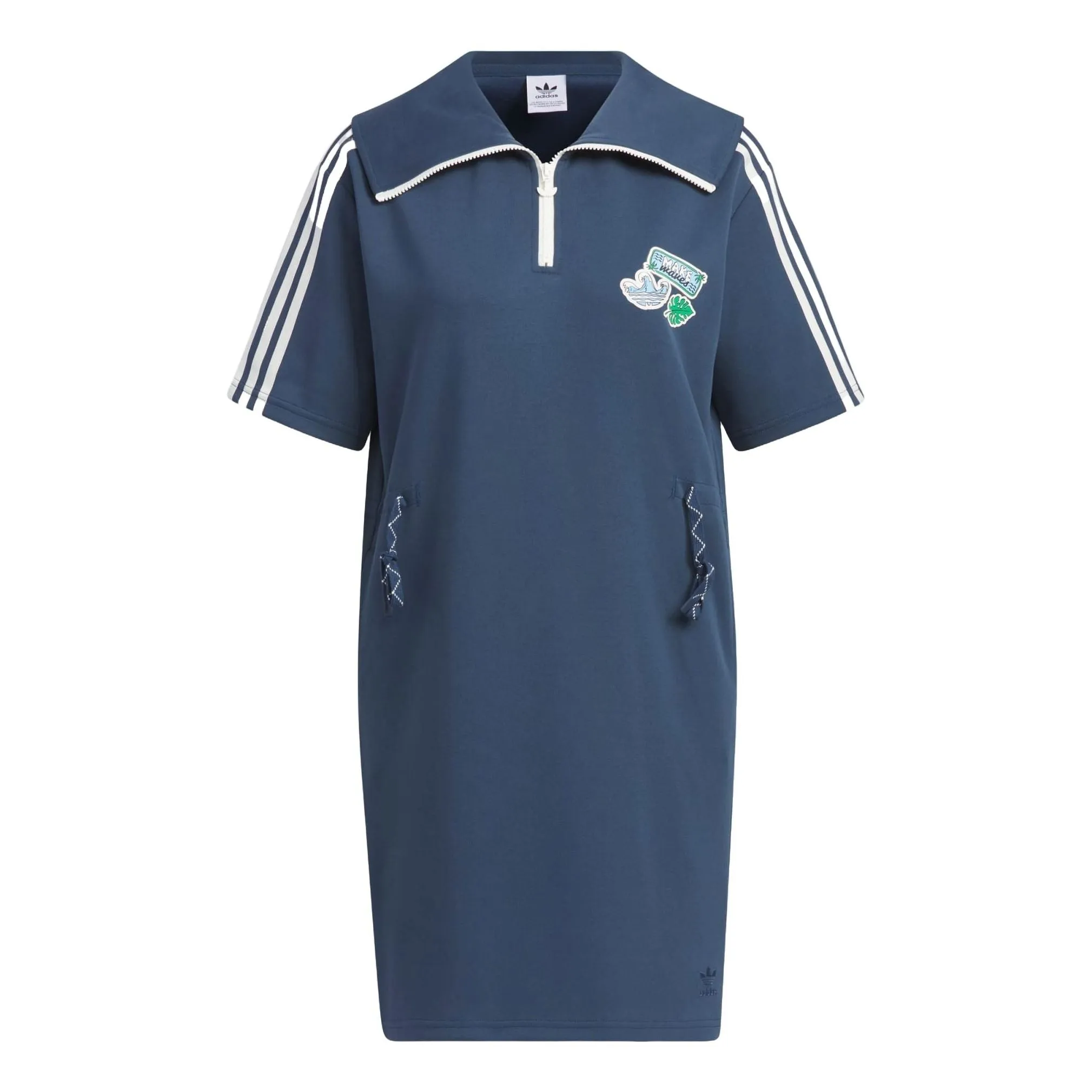 (WMNS) adidas Summer Holiday Graphic Play Knit Dress Asia Sizing 'Navy' IW6305 sold by KicksCrew