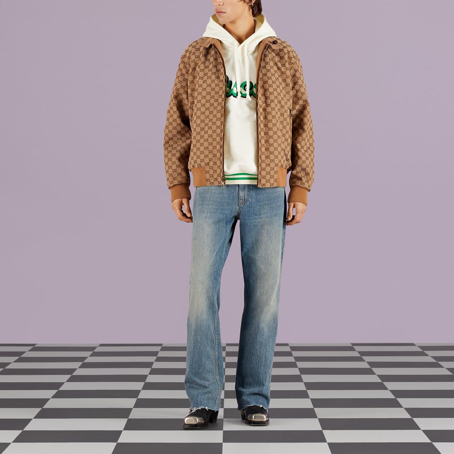 Gucci GG Canvas Reversible Jacket 'Beige Ebony' 717009-Z8A57-9118 sold by KicksCrew product image thumbnail 3