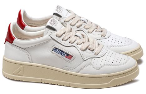 (WMNS) Autry Medalist Leather Low 'White Red' AULW-LL21 sold by KicksCrew