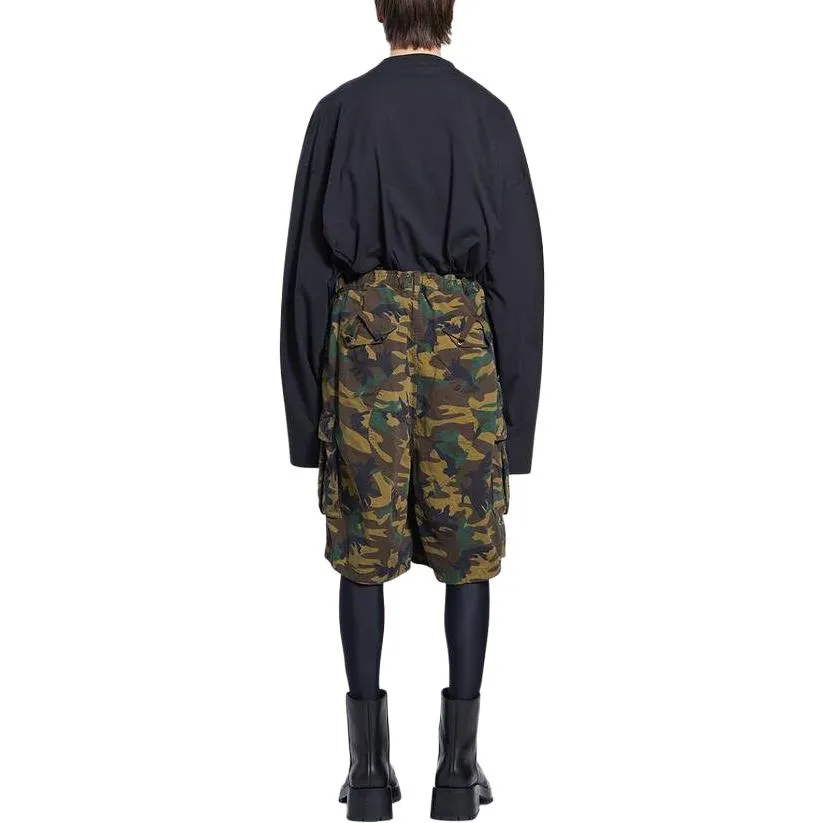 Balenciaga Camouflage Cargo Kick Shorts 'Green' 681257TKL142840 sold by KicksCrew product image thumbnail 4