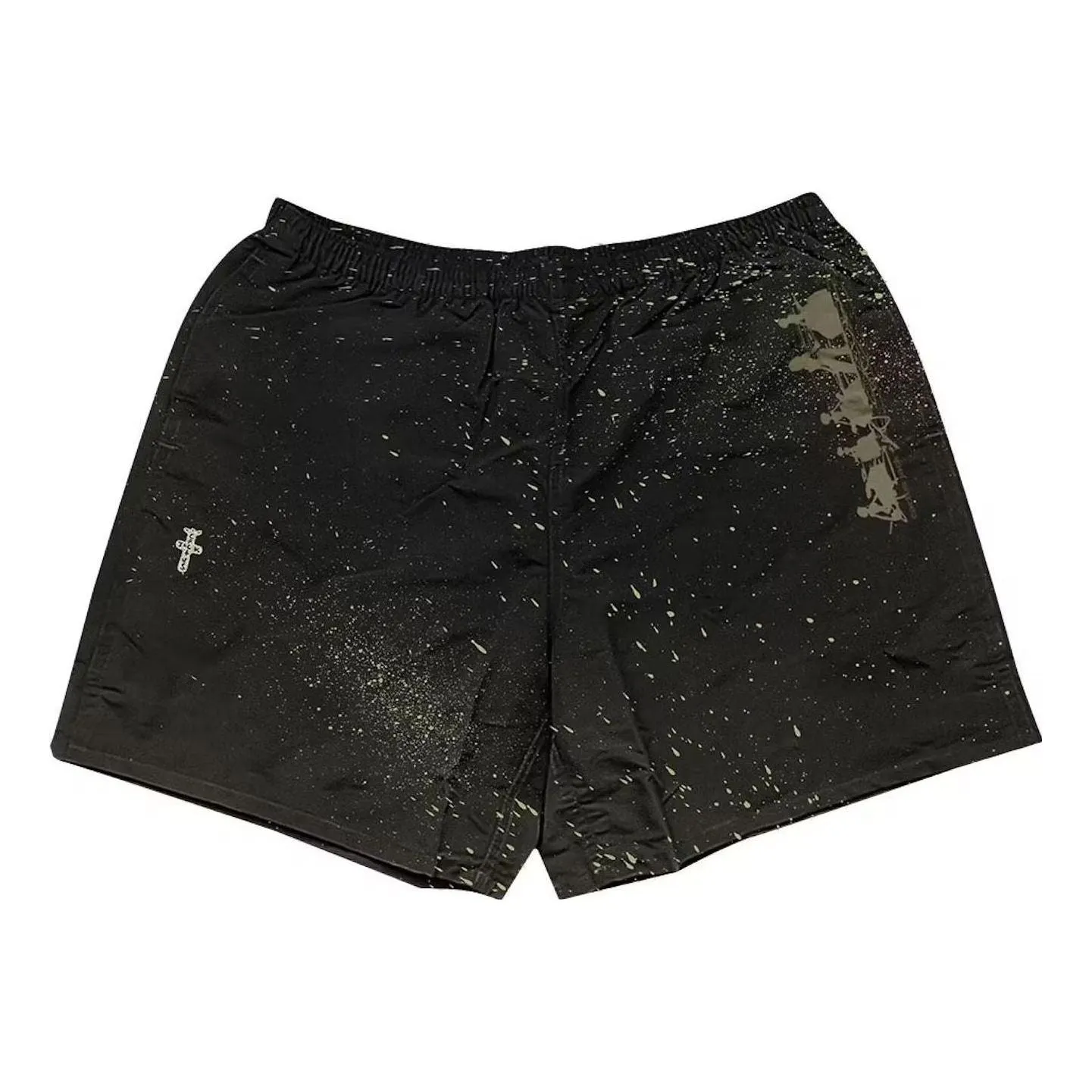 Travis Scott Cactus Jack Splatter Shorts 'Black' CJOL-PS06 sold by KicksCrew
