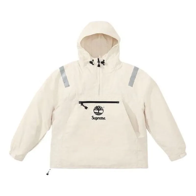 Supreme x Timberland Reflective Taping Anorak 'White Black' SUP-SS21-710 sold by KicksCrew