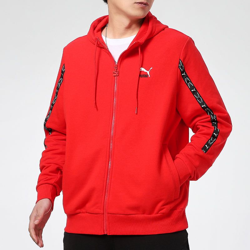 Puma Elevate Hooded Full-Zip Jacket 'Red Black' 531071-11 sold by KicksCrew product image thumbnail 5