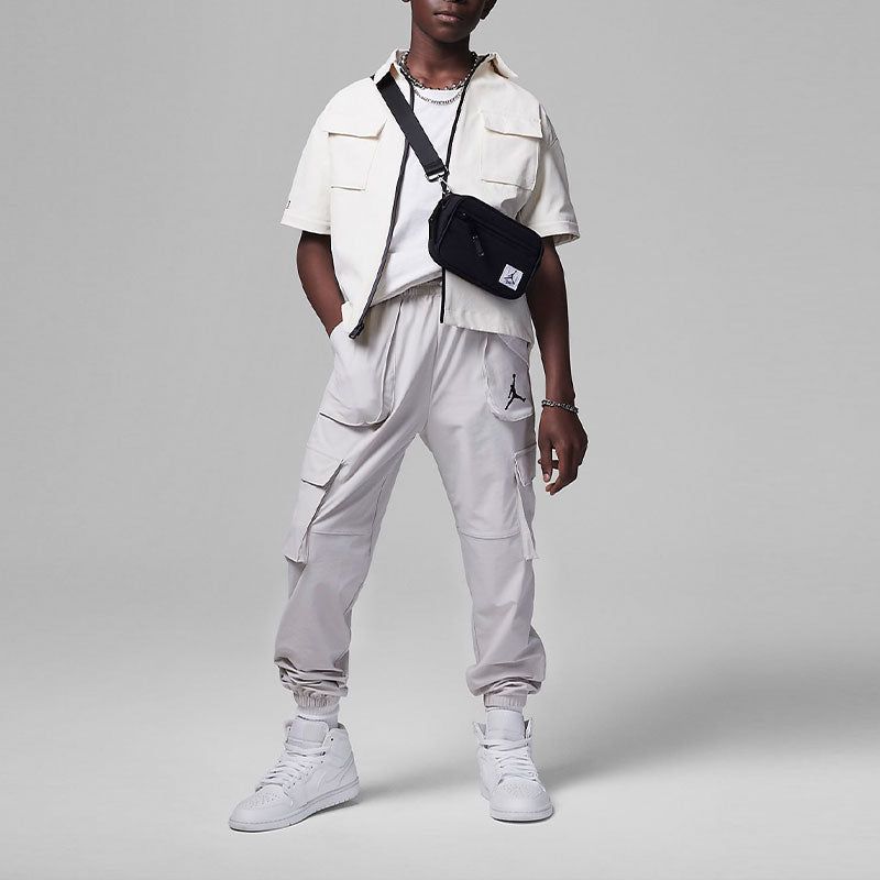(GS) Air Jordan Logo Cargo Pants 'White' FV2621-072 sold by KicksCrew product image thumbnail 4