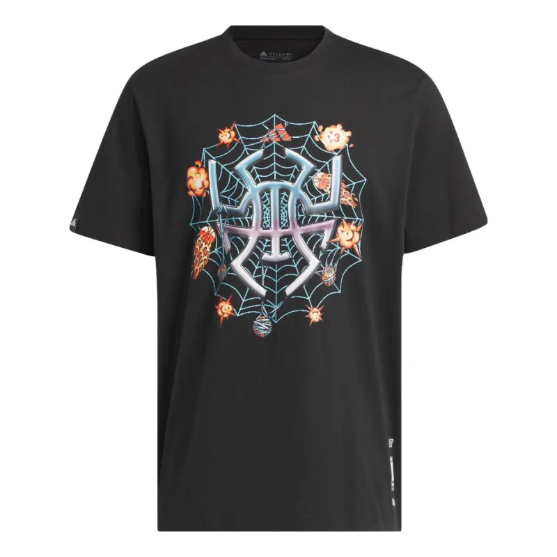 adidas Donovan Mitchell 8-Bit Signature T-Shirt 'Black Yellow Blue' II7791 sold by KicksCrew