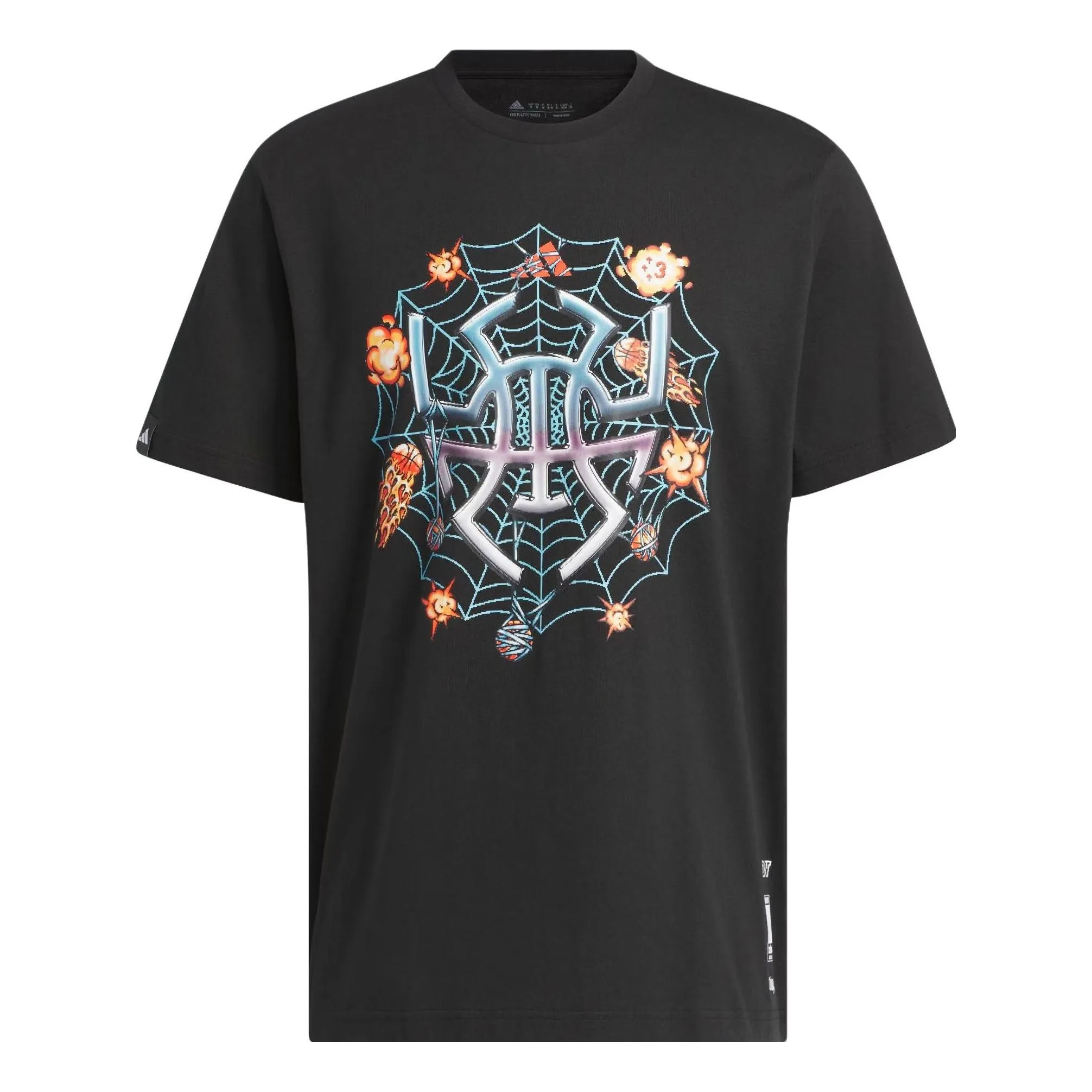 adidas Donovan Mitchell 8-Bit Signature T-Shirt 'Black Yellow Blue' II7791 sold by KicksCrew