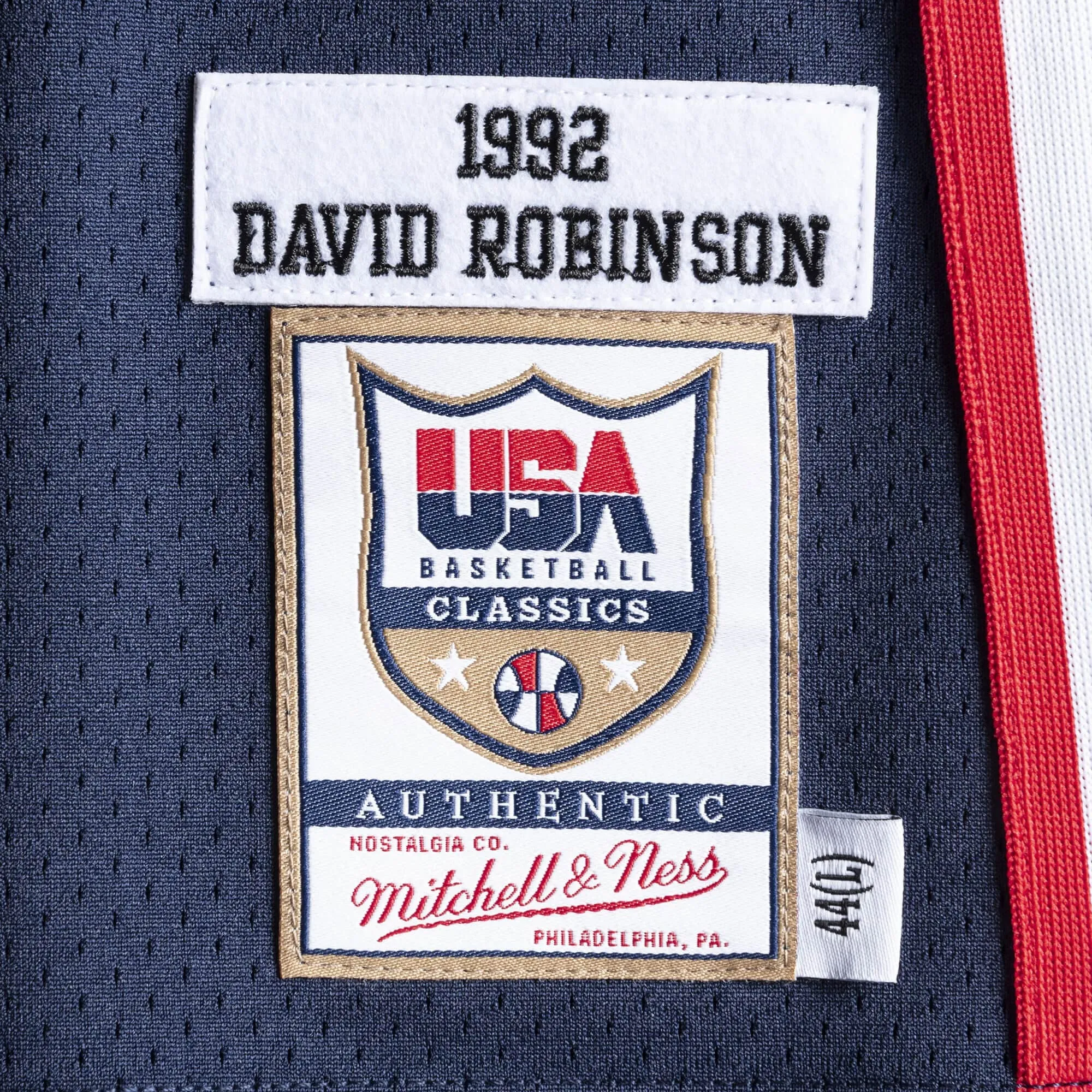 Mitchell & Ness Team USA 1992 Jerseys 'David Robinson 5' AJY4GS18418-USANAVY92DRB sold by KicksCrew product image thumbnail 3