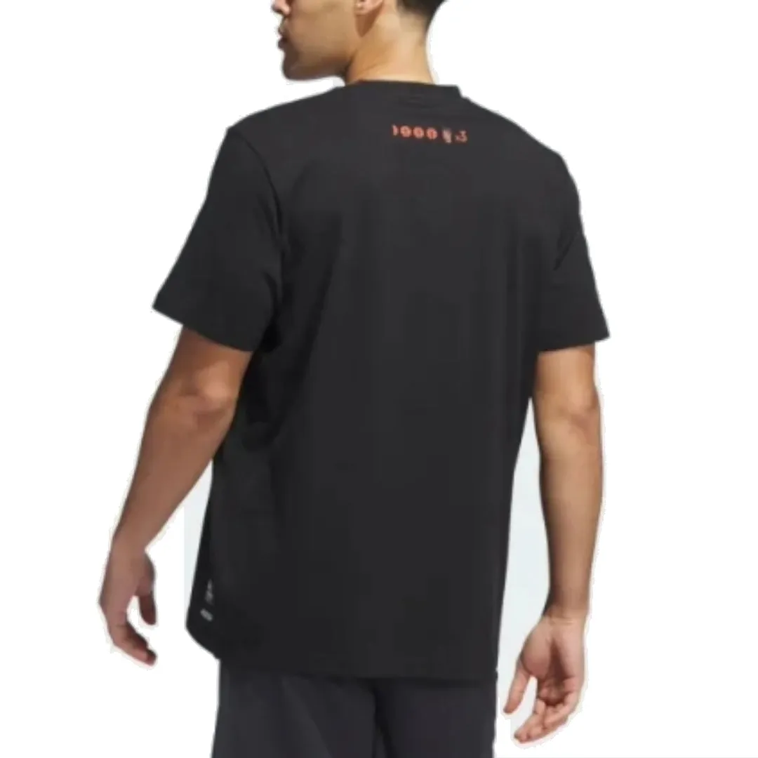 adidas Donovan Mitchell 8-Bit Signature T-Shirt 'Black Yellow Blue' II7791 sold by KicksCrew product image thumbnail 2