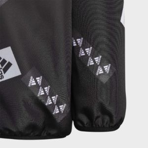 adidas Logo Hooded Jacket 'Black White' HM5272 sold by KicksCrew