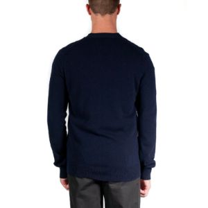 COMME des GARCONS PLAY Cardigan Red Emblem 'Navy' AZ-N008-051-2 sold by KicksCrew