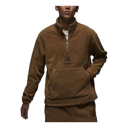 Air Jordan Essentials Winterized Fleece Half-zip 'Brown' FD7864-281 sold by KicksCrew