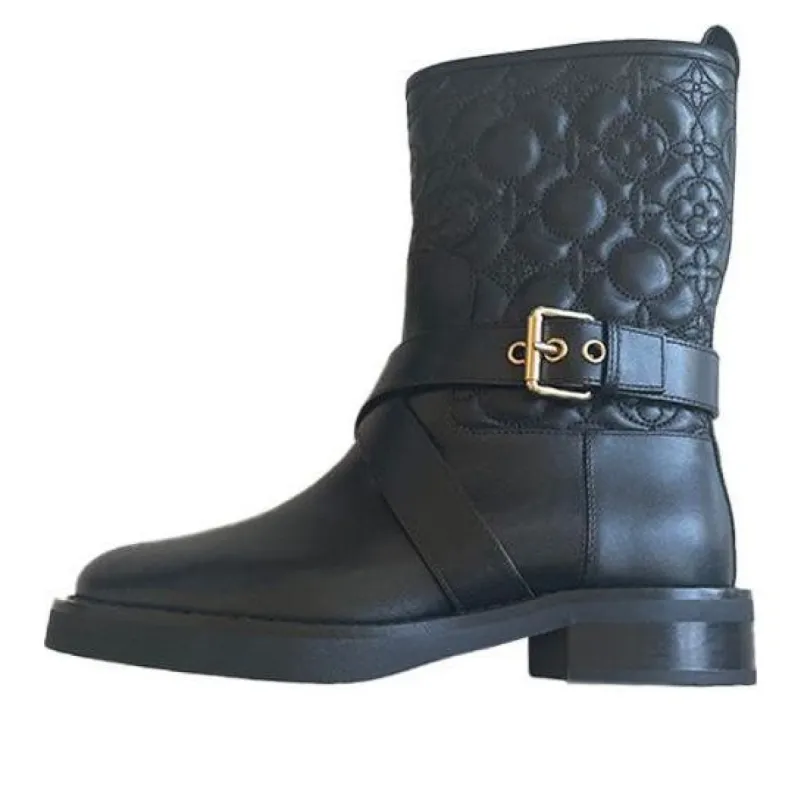 (WMNS) LOUIS VUITTON Quilted Boots 'Black' 1A3CB9 sold by KicksCrew