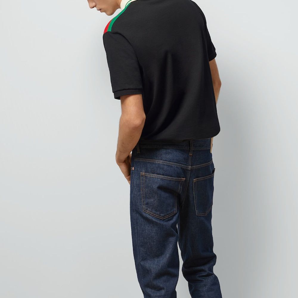 Gucci Cotton Polo With Interlocking G 'Black' 737656-XJF4V-1043 sold by KicksCrew product image thumbnail 4