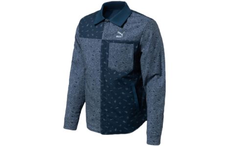 PUMA Paisley Woven Reversible Shacke Shirt 'Blue Grey Black' 534972-64 sold by KicksCrew