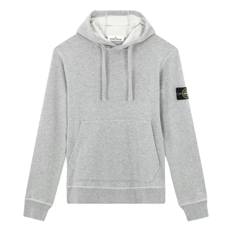 STONE ISLAND Popover Hoodie 'Melange Grey' 751564120-V0M64 sold by KicksCrew