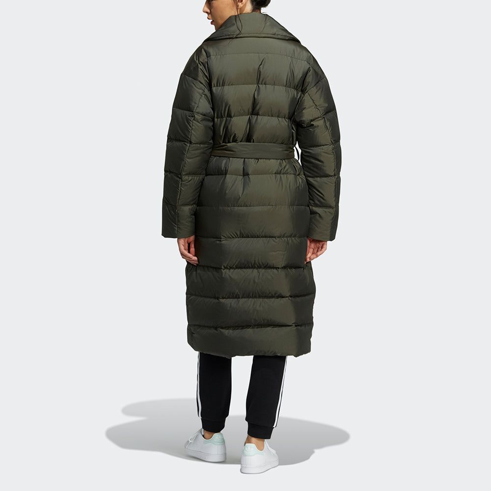 (WMNS) adidas Originals Long Down Jacket 'Olive Green' H64732 sold by KicksCrew product image thumbnail 3