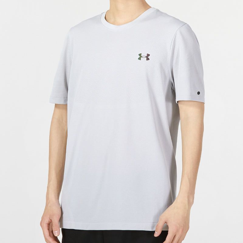 Under Armour Rush Seamless Legacy T-Shirt 'White' 1376781-100 sold by KicksCrew product image thumbnail 5