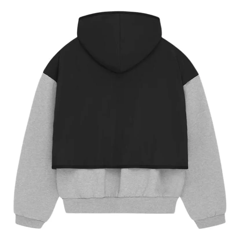 Fear of God Essentials Nylon Fleece Hoodie 'Light Heather Grey Jet Black' 202SP244326F sold by KicksCrew product image thumbnail 2