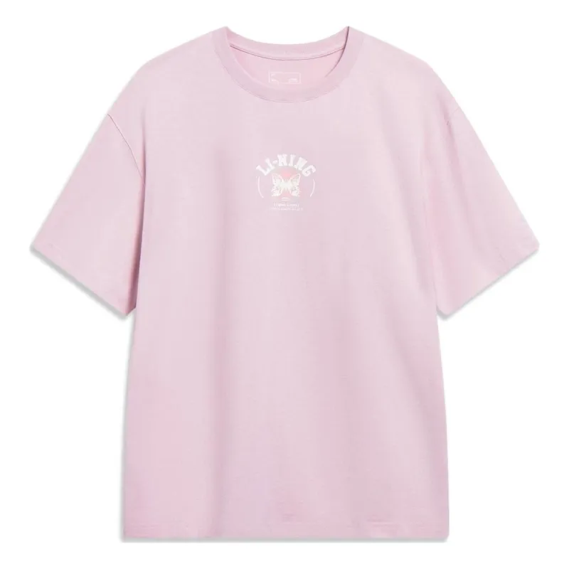 Li-Ning Chinese Culture Butterfly Graphic T-shirt 'Pink' AHST207-4 sold by KicksCrew