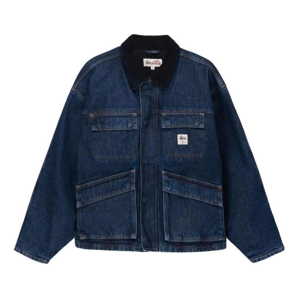 Stussy Washed Canvas Shop Jacket 'Blue' 115688 sold by KicksCrew