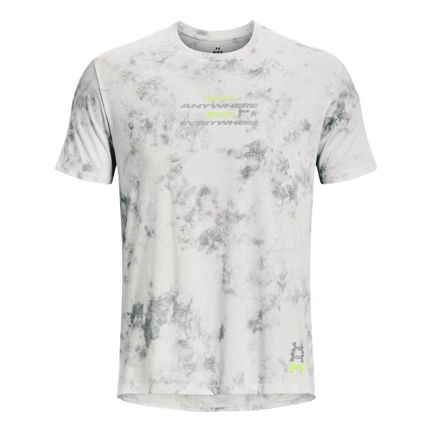 Under Armour Run Anywhere T-Shirt 'Grey Lime' 1376500-006 sold by KicksCrew