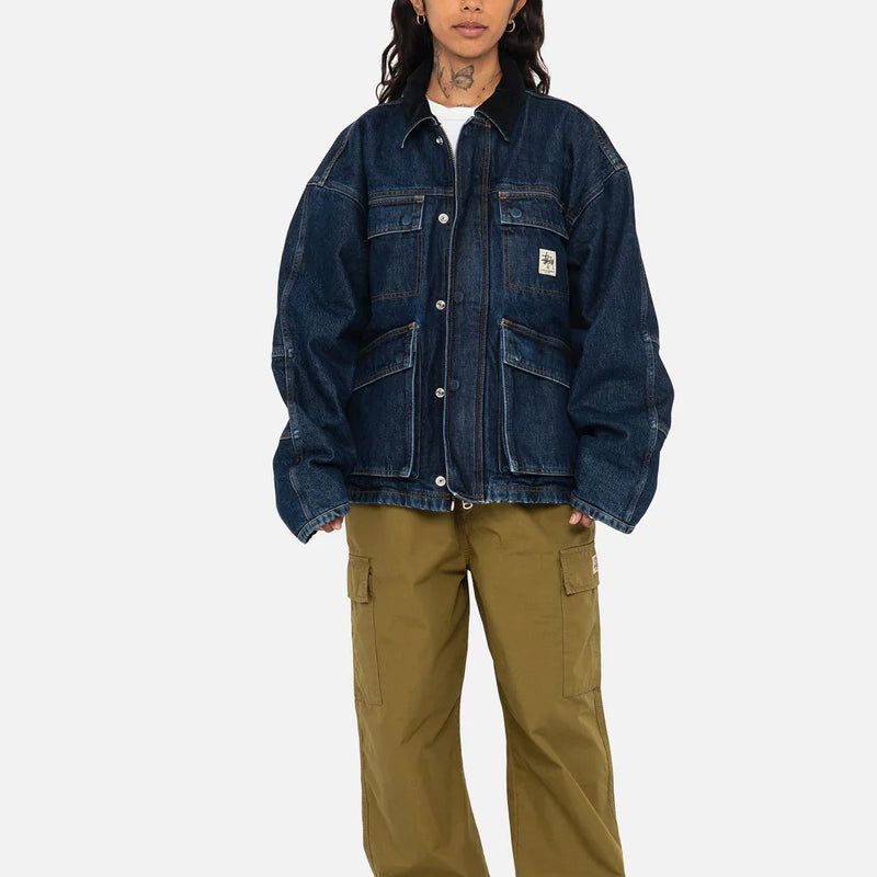 Stussy Washed Canvas Shop Jacket 'Blue' 115688 sold by KicksCrew product image thumbnail 3