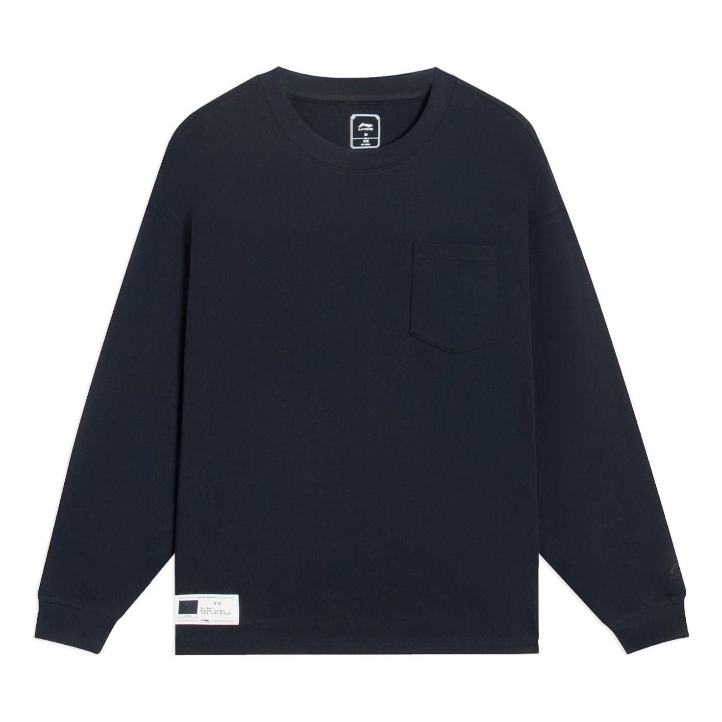 Li-Ning Chinese Color Pocket Long Sleeve T-shirt 'Black' AHSS751-1 sold by KicksCrew