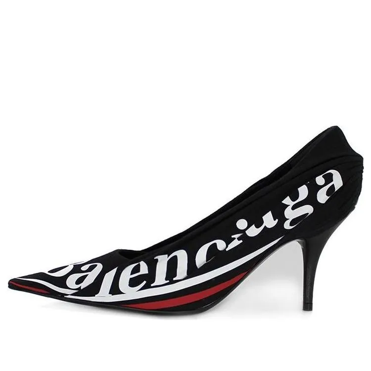 (WMNS) Balenciaga Campaign Logo Pumps 'Black' 495777W06001091 sold by KicksCrew