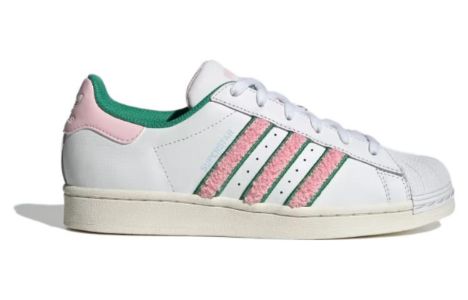 (WMNS) adidas Superstar 'White Pink Green Chenille' IF7611 sold by KicksCrew