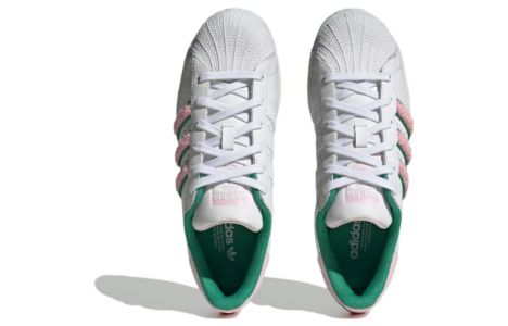 (WMNS) adidas Superstar 'White Pink Green Chenille' IF7611 sold by KicksCrew
