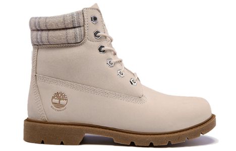 (WMNS) Timberland Lindon Woods 6 Inch Waterproof Boot 'Beige Nubuck and Printed Collar' A2BBR sold by KicksCrew