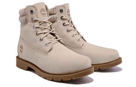 (WMNS) Timberland Lindon Woods 6 Inch Waterproof Boot 'Beige Nubuck and Printed Collar' A2BBR sold by KicksCrew