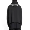 Balenciaga Sporty B Striped SLeeve Hoodie Oversized 'Black White' 704023TMVG23869 sold by KicksCrew