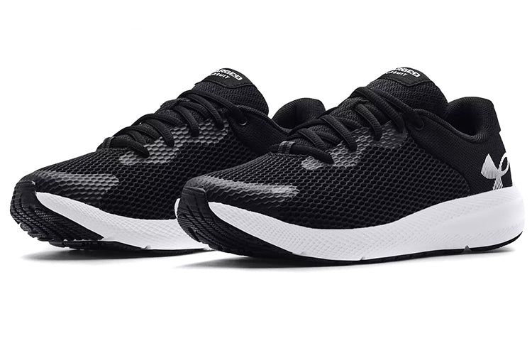 (WMNS) Under Armour Charged Pursuit 2 Big Logo 'Black Jet Grey' 3024143-002 sold by KicksCrew product image thumbnail 3