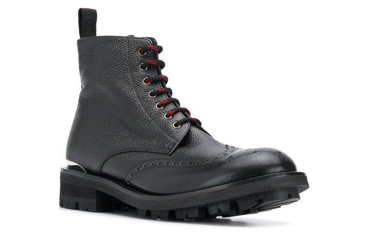 Alexander McQueen Pebble Grain Commando Boots 'Black' 575433WHSZ21081 sold by KicksCrew product image thumbnail 2